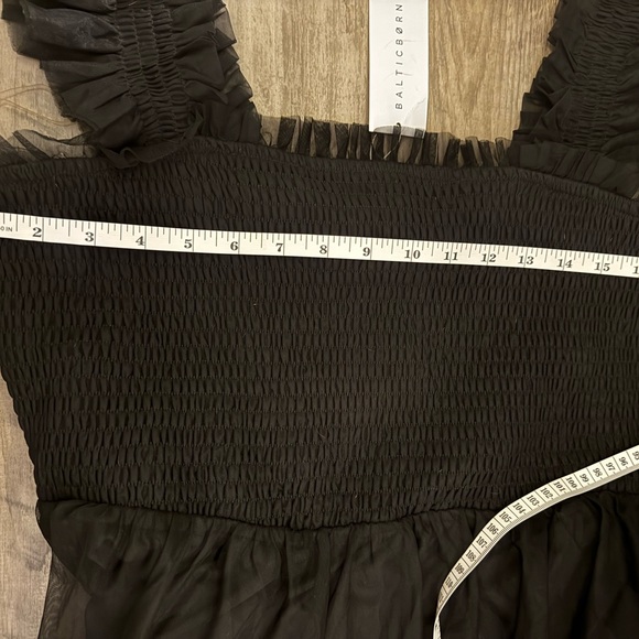 Baltic Born Emma Smocked Tulle Dress in black - Picture 9 of 13